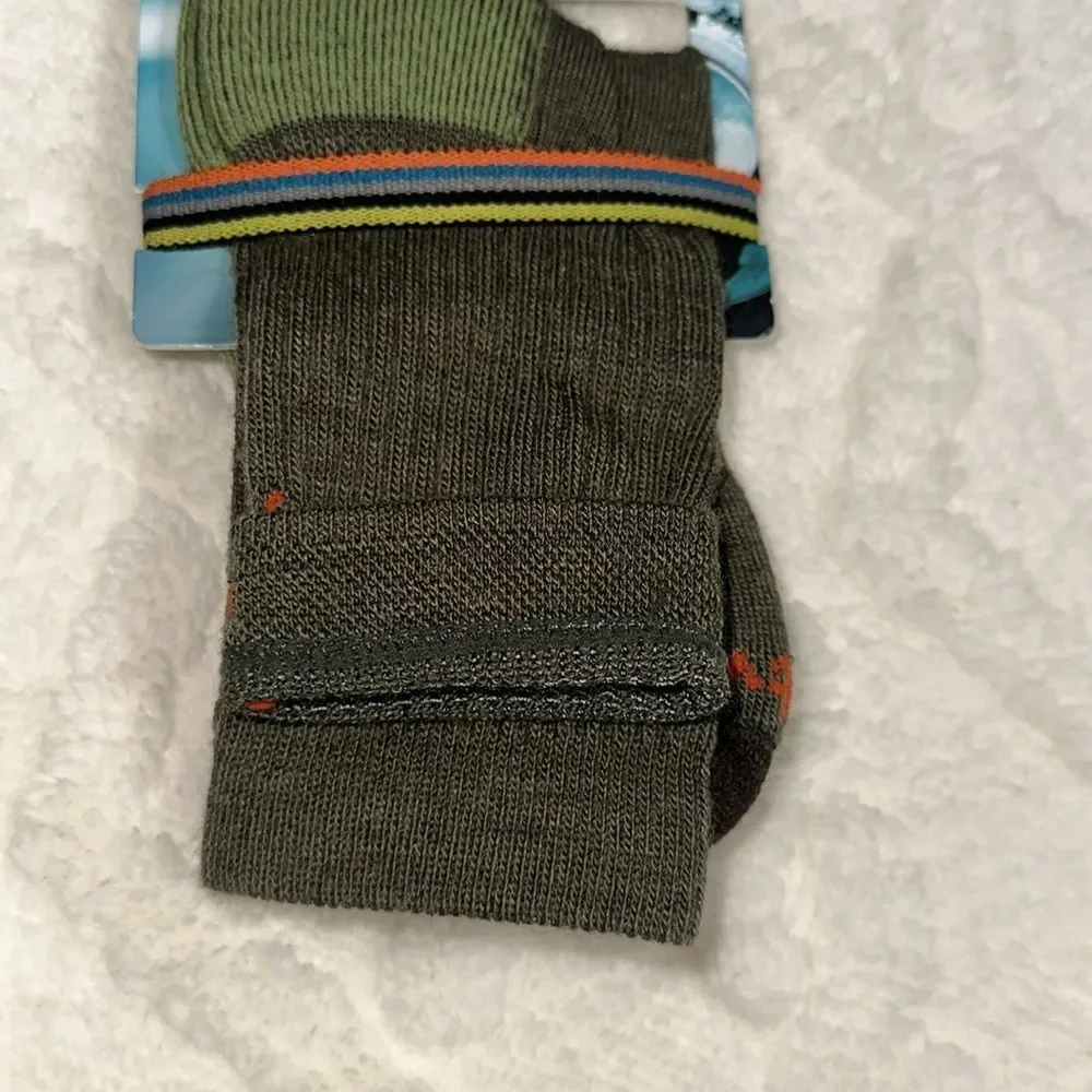 SmartWool S Unisex Camo Army Winter Moss Green Everyday Ribbed Wool Crew Socks - Picture 6 of 9